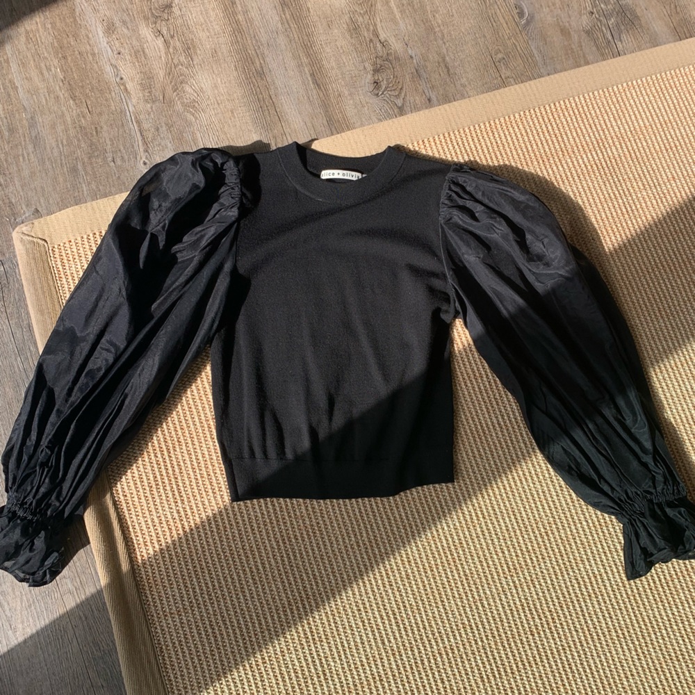 Alice and Olivia puff sleeve sweater
